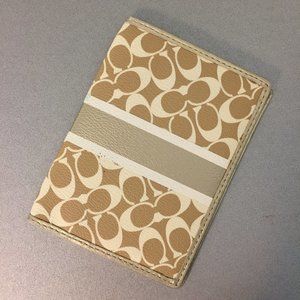 Gold COACH Passport Holder